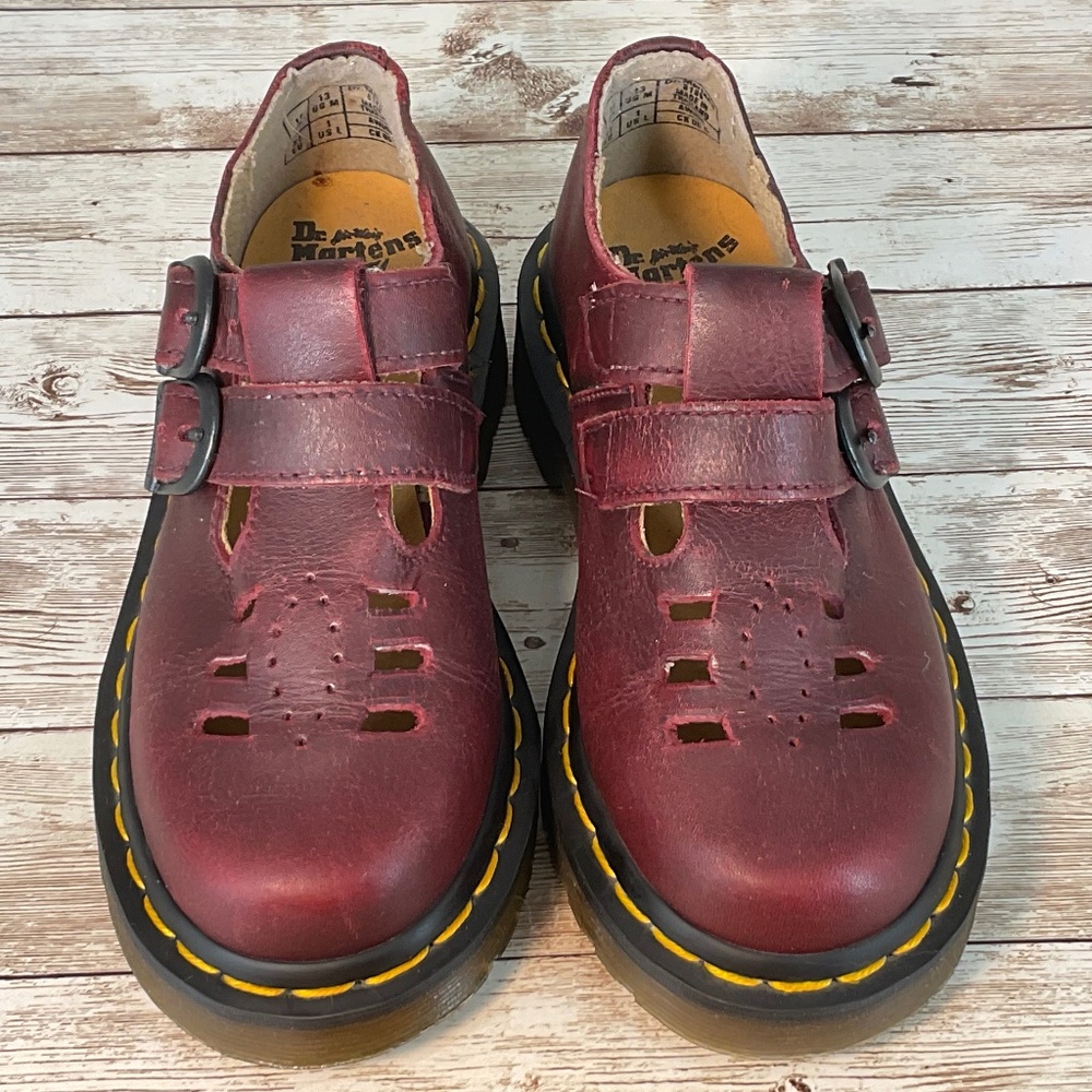 SALE‼️DR MARTENS KIDS COLLECTION OXFORDS CLASSIC MARY JANE 2 BUCKLE STRAP 13 EUC